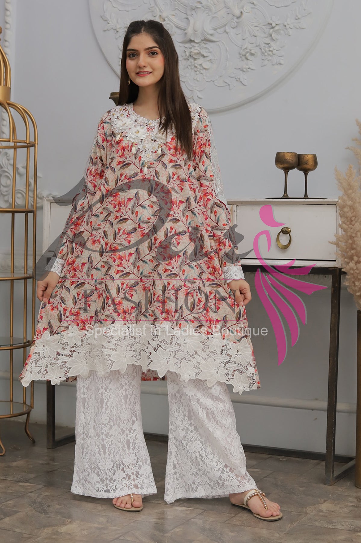 2PC Printed Lawn Dress