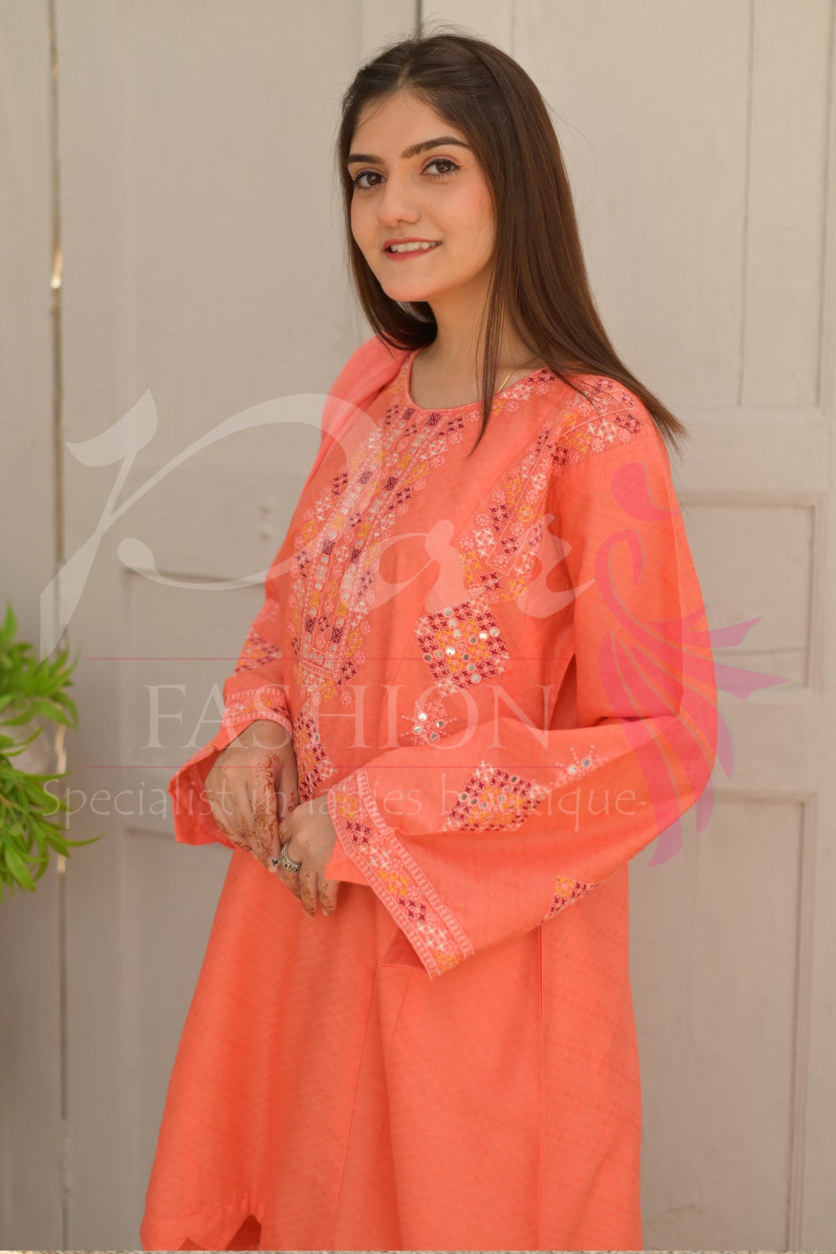 3PC Embroidered Dress