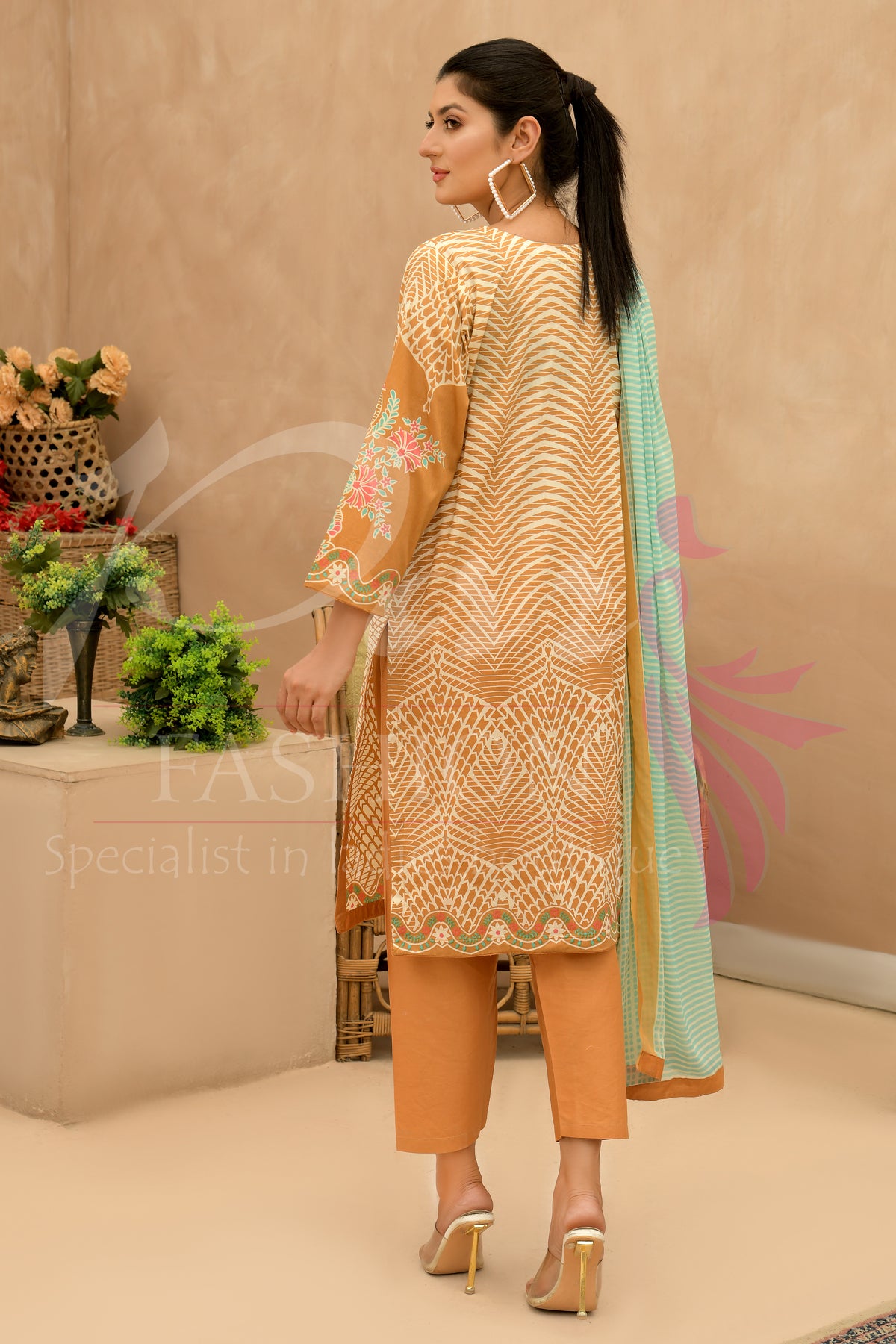 3PC Unstitched EMB Printed Lawn