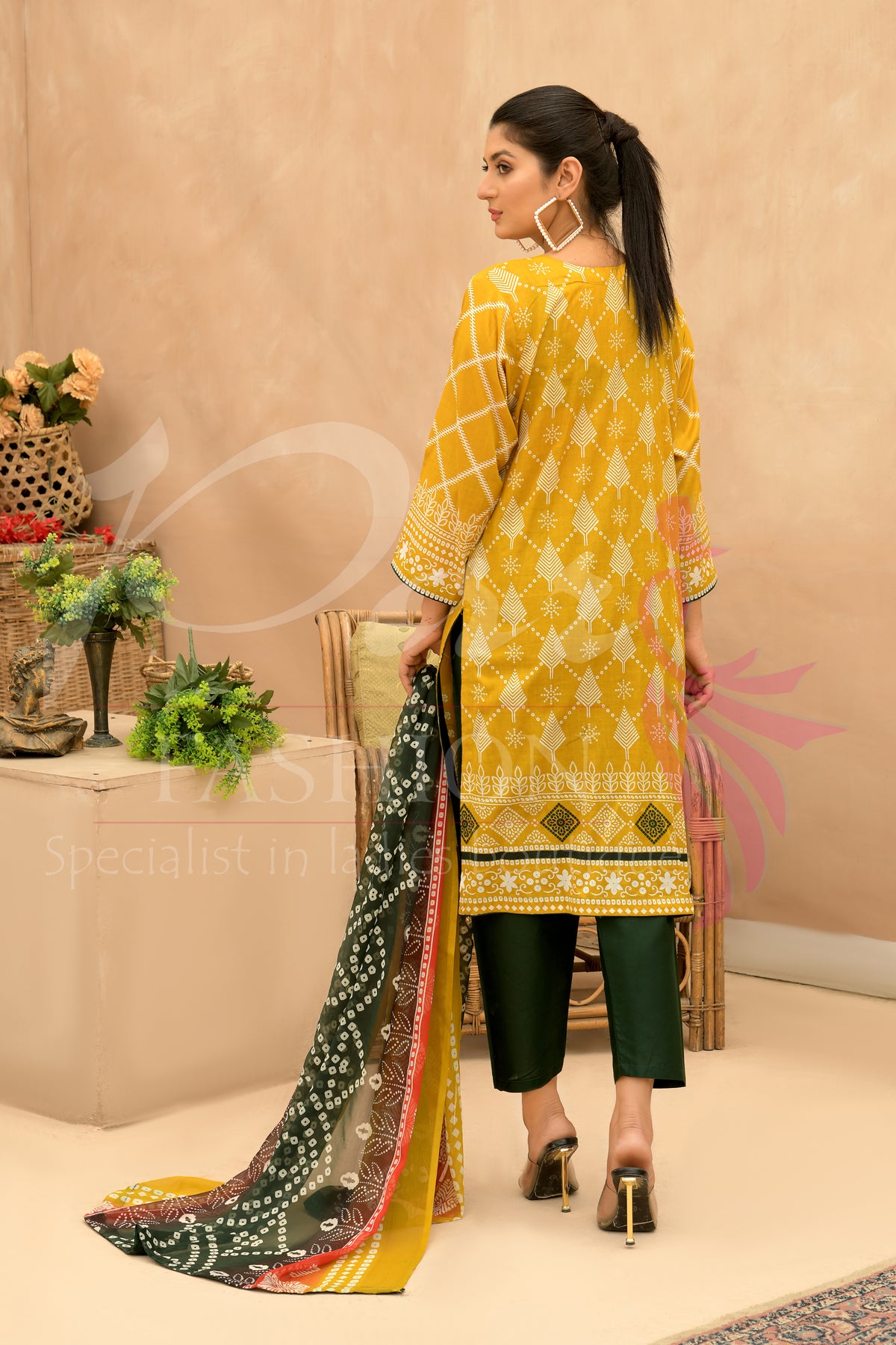 3PC Unstitched EMB Printed Lawn