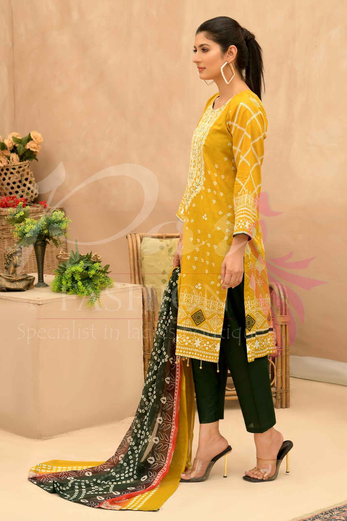 3PC Unstitched EMB Printed Lawn