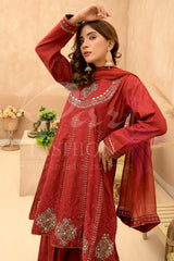 3PC Embroidered Dress