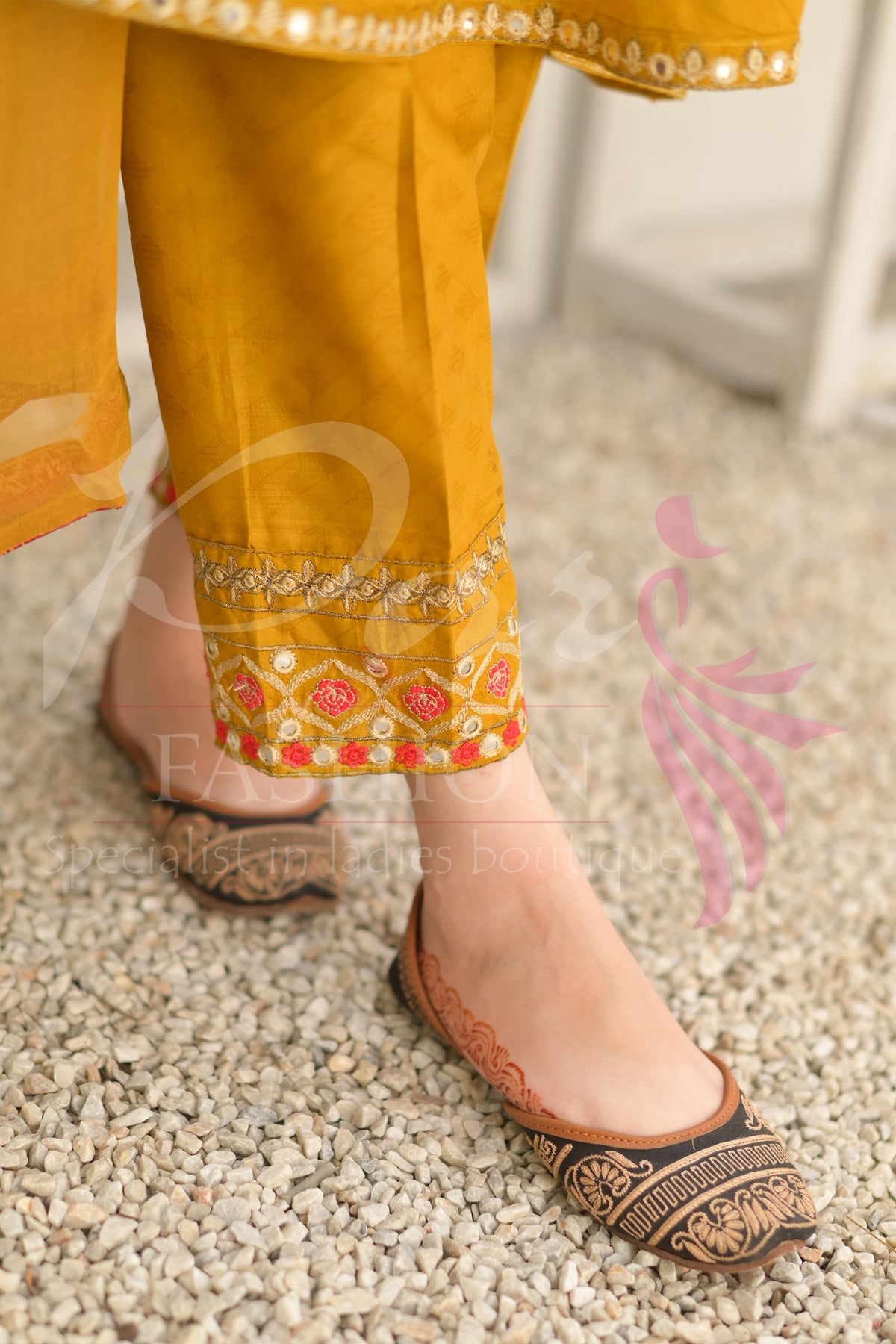 3PC Embroidered Frock