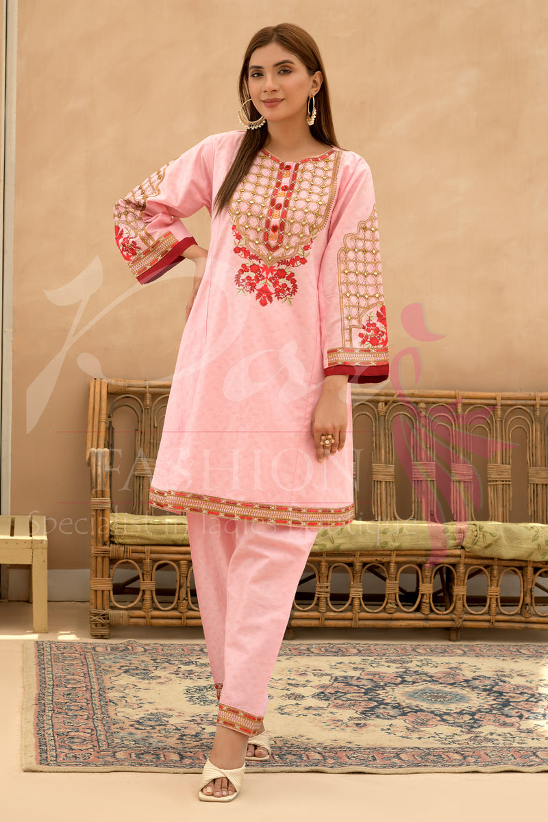 3PC Embroidered Frock