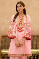 3PC Embroidered Frock