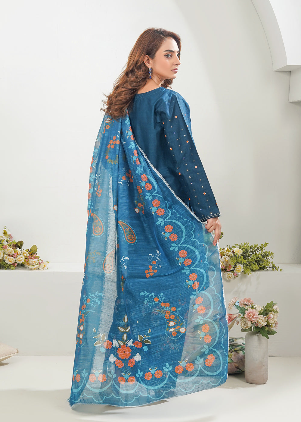 Midnight Bloom Embroidered Suit