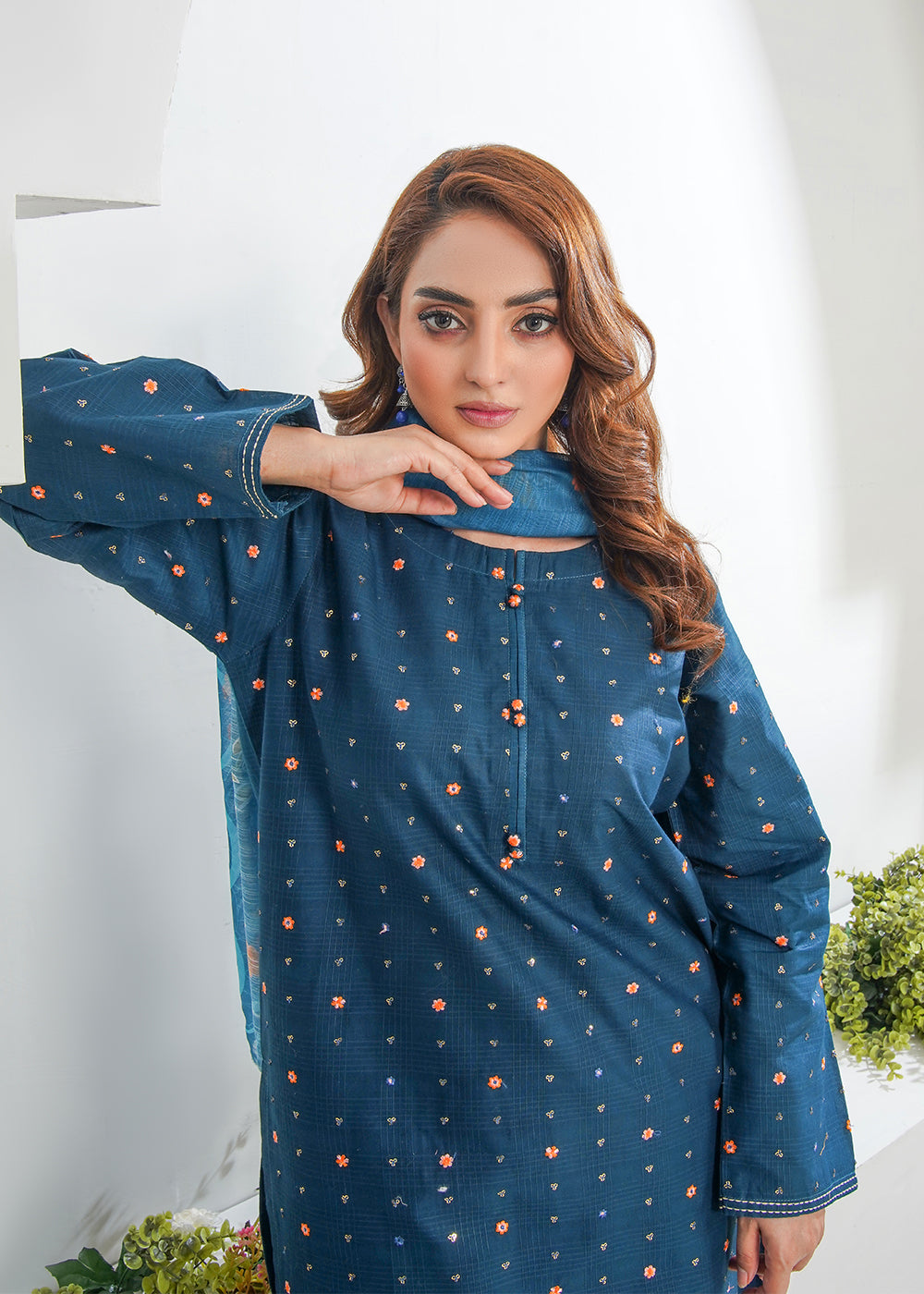 Midnight Bloom Embroidered Suit
