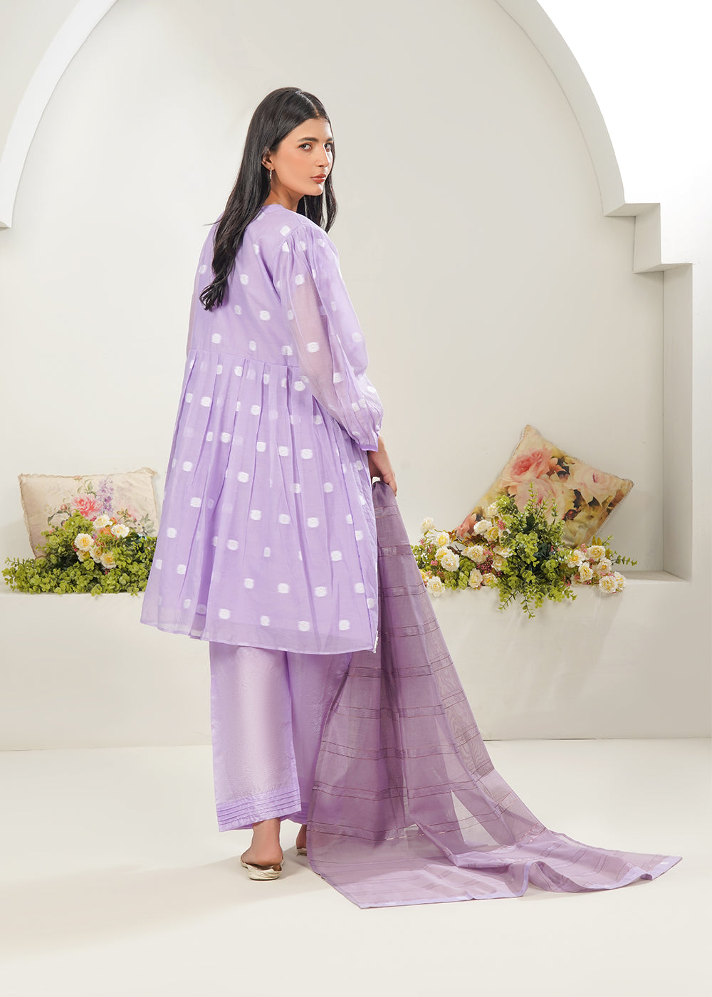 Lilac Charm Frock set 3PC