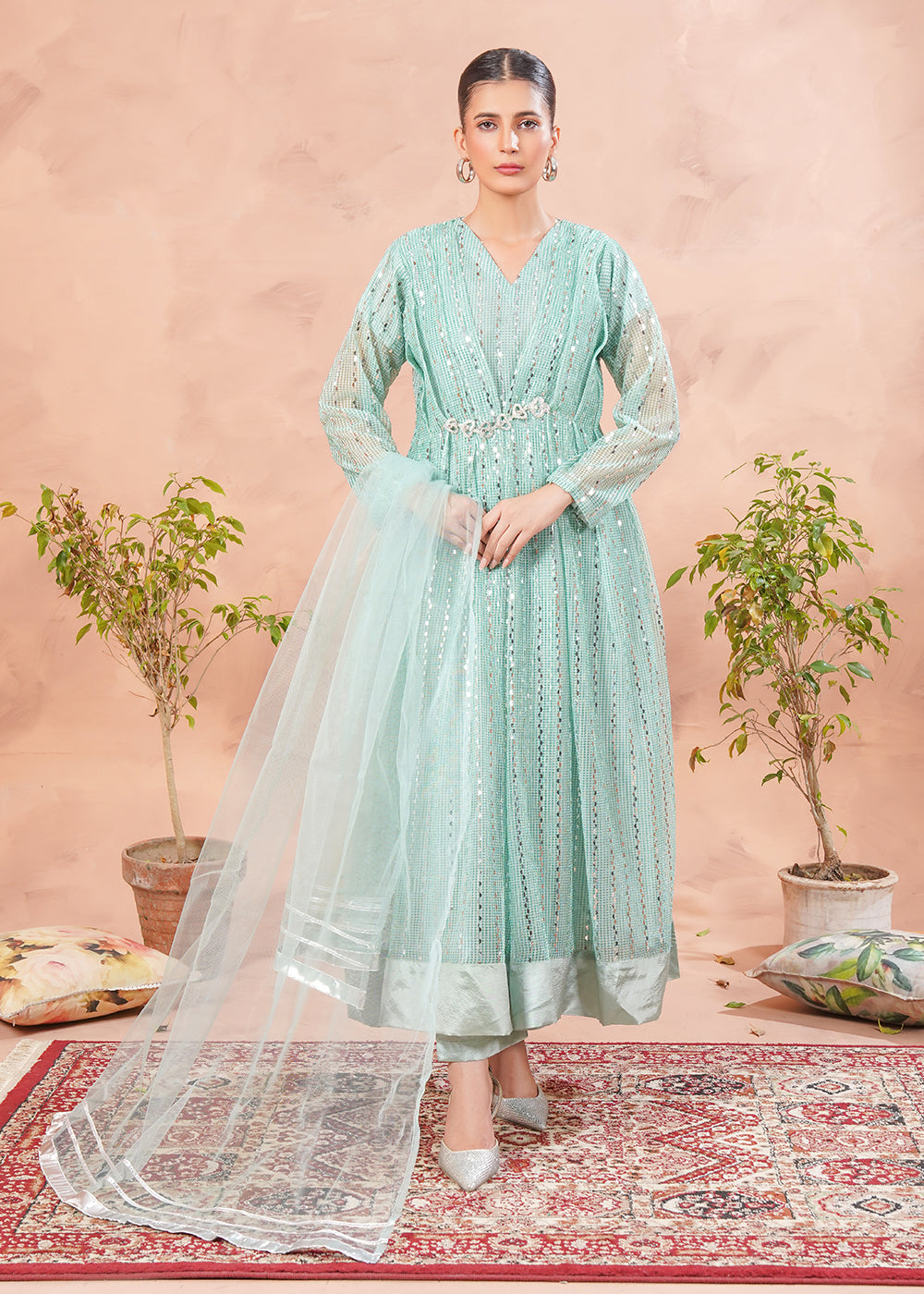 Mint Elegance Maxi Set