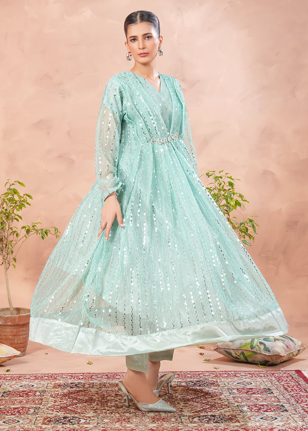 Mint Elegance Maxi Set