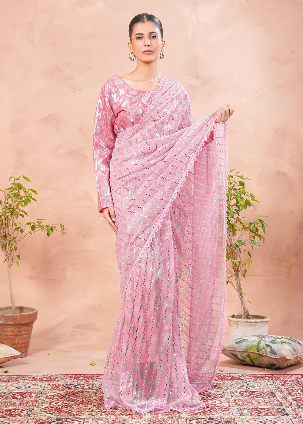Rosy Radiance Saree