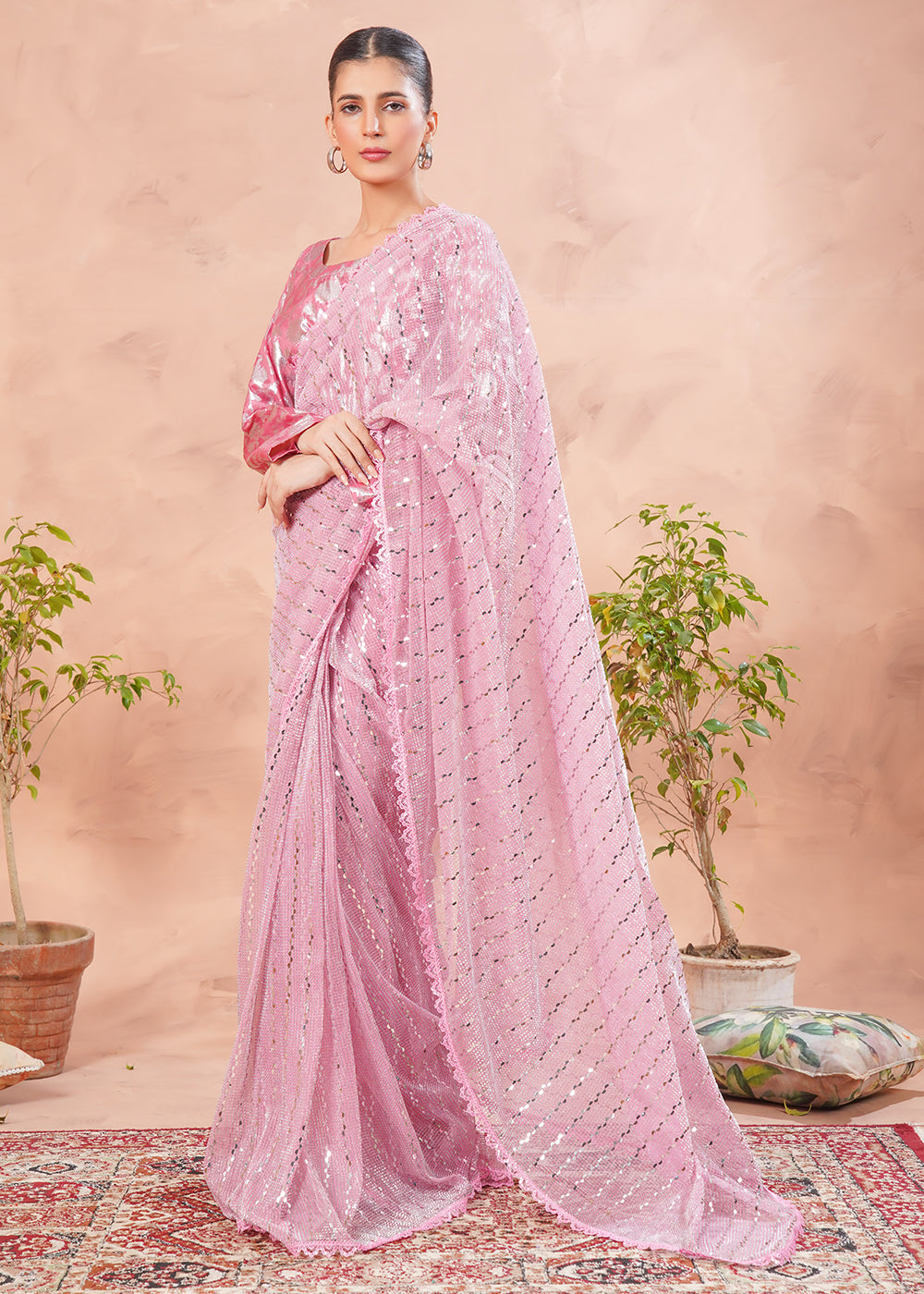 Rosy Radiance Saree