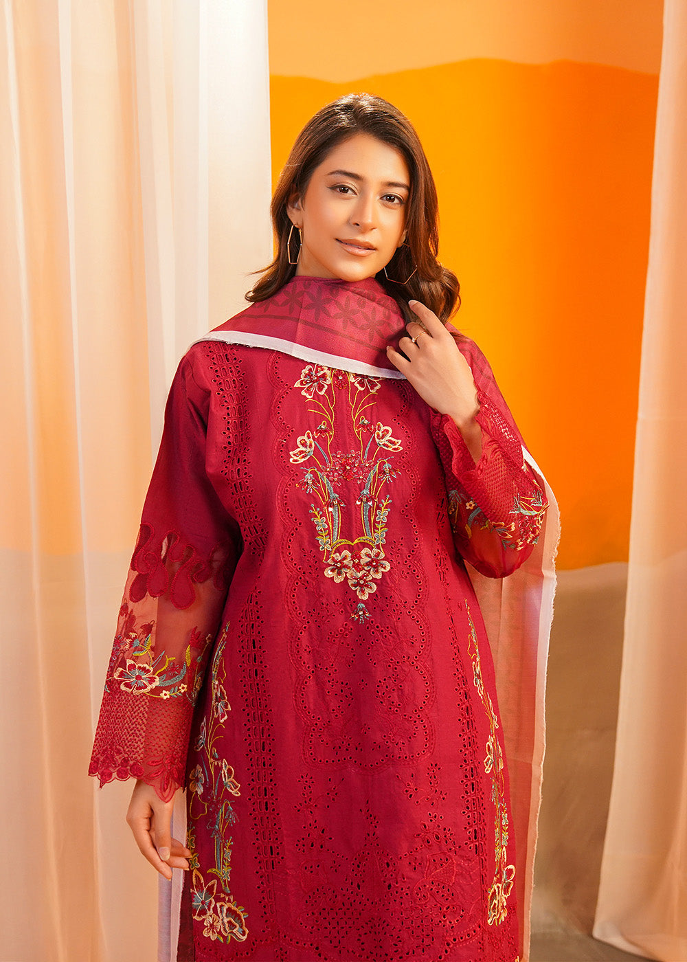Ruby Charm Embroidered Set