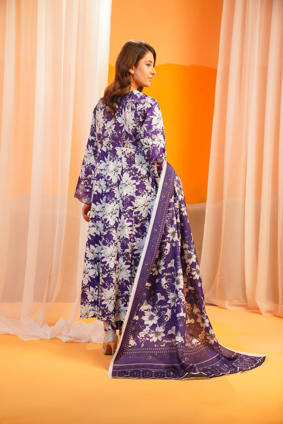 Purple Bloom Maxi Set