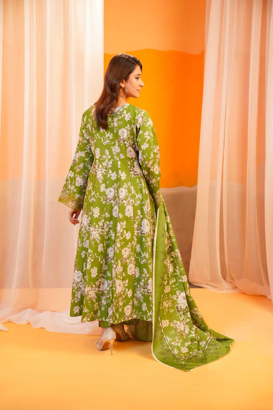 Olive Bloom Maxi Set