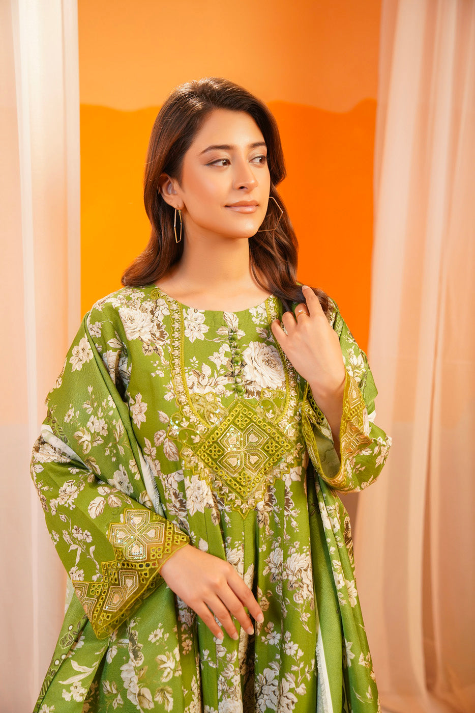 Olive Bloom Maxi Set