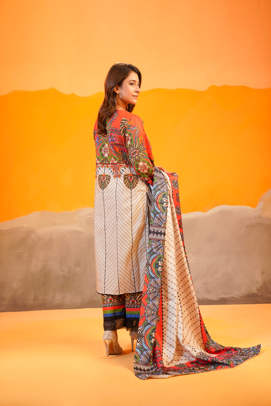 Ethnic Printed Khaddar Set