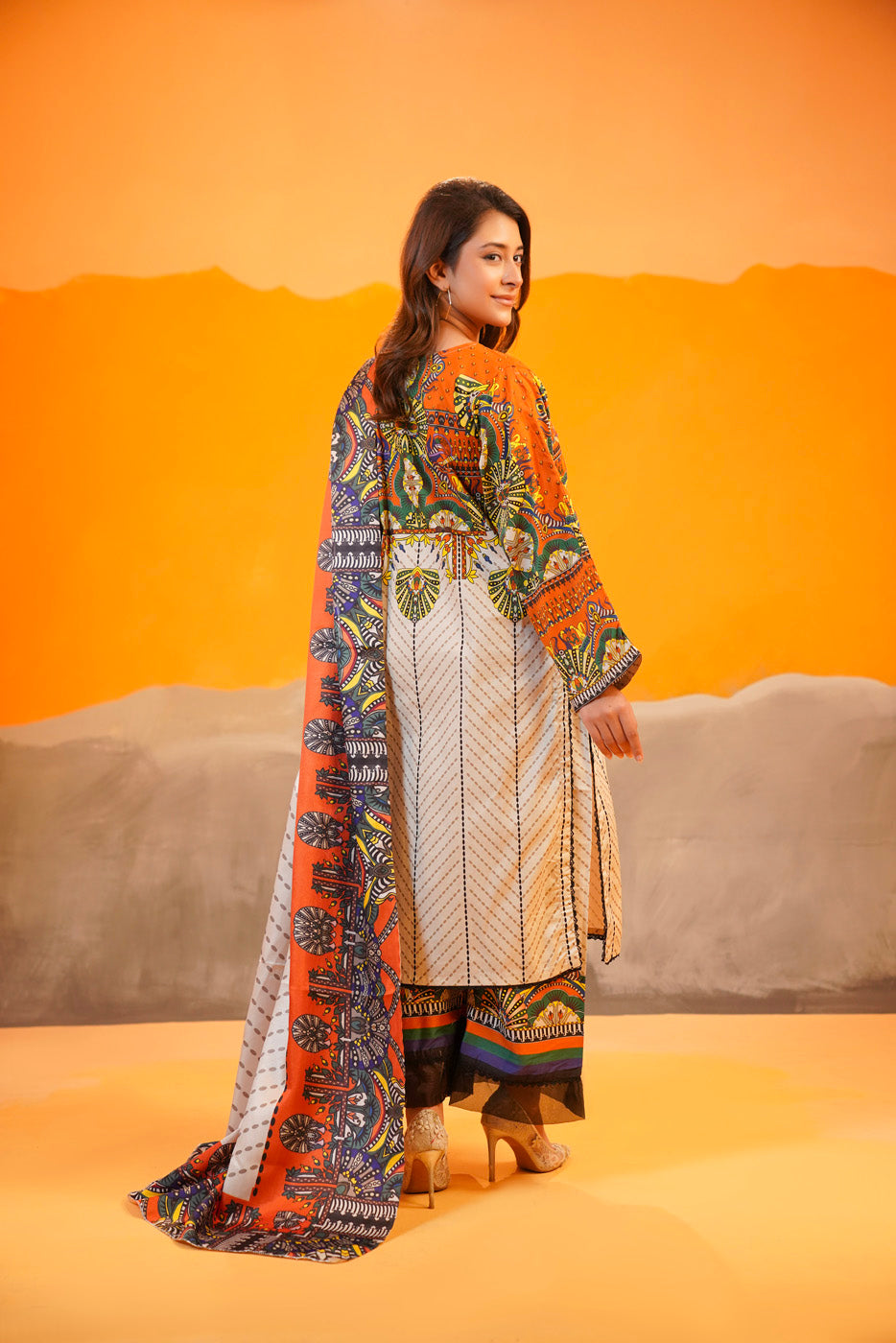 Ethnic Printed Khaddar Set