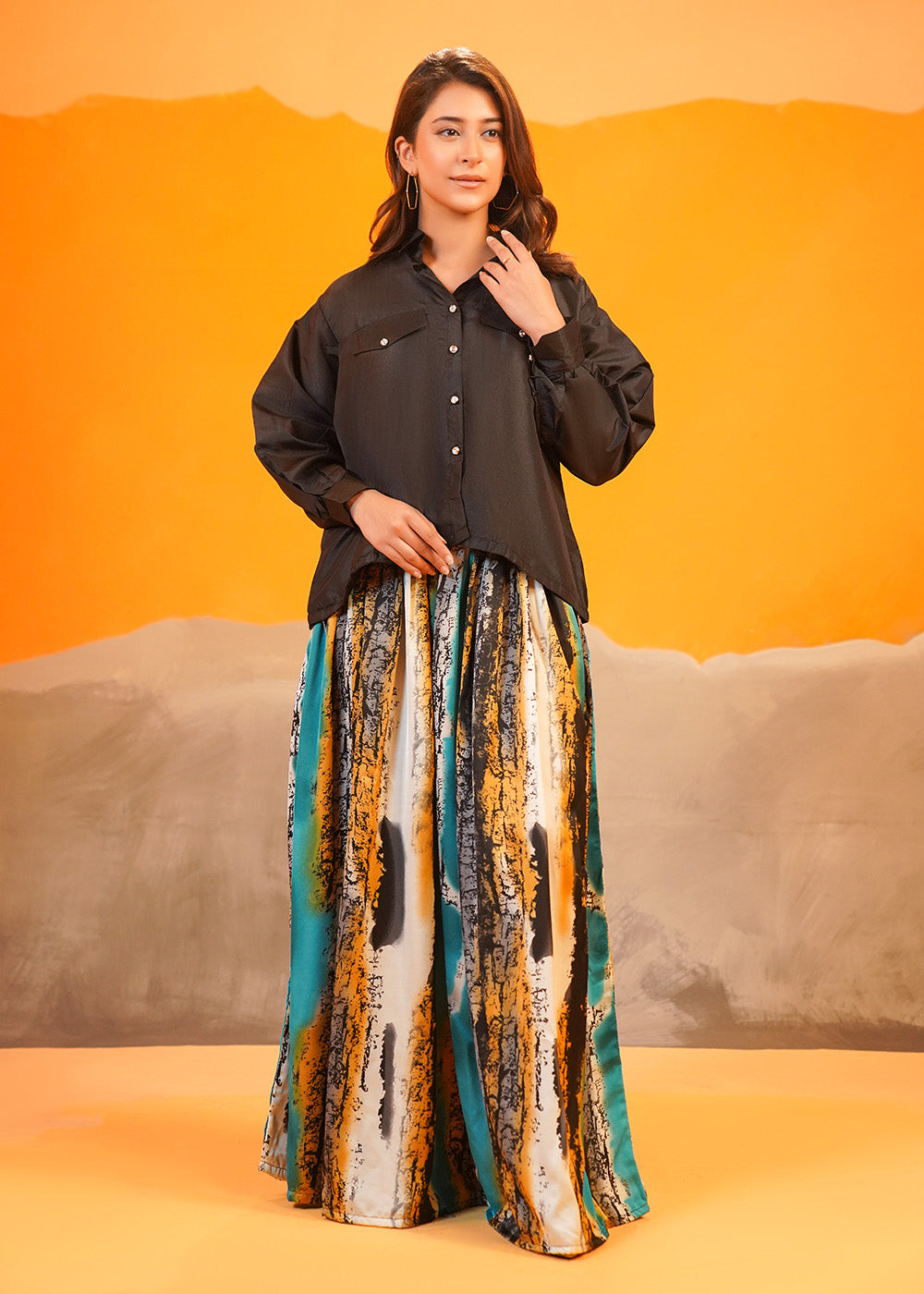 Contrast Maxi with Smog Jacket