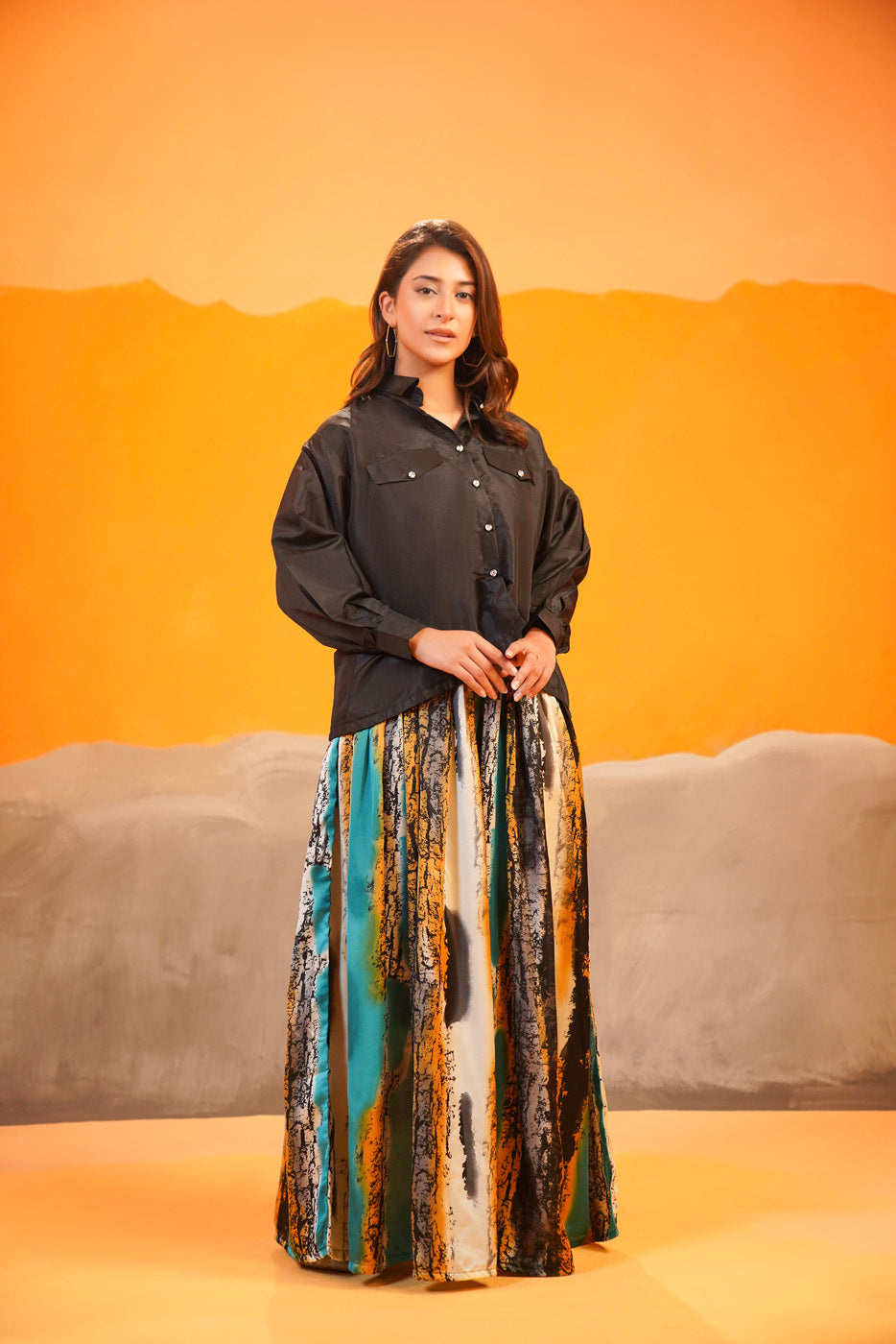 Contrast Maxi with Smog Jacket