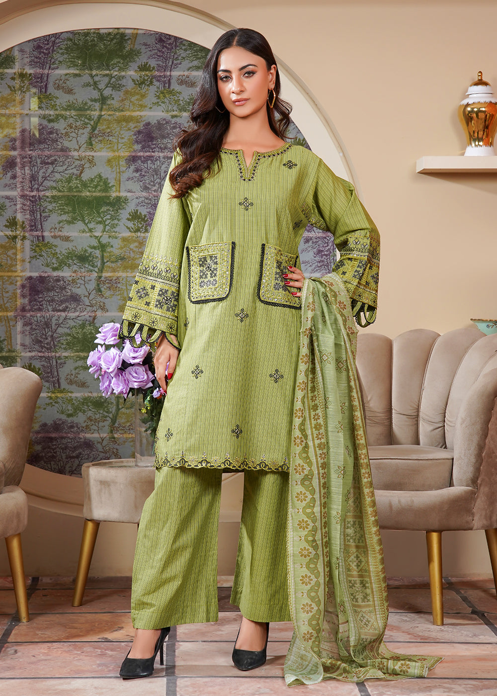 Olive Charm Pocket set