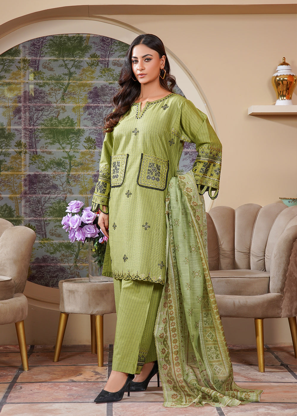 Olive Charm Pocket set