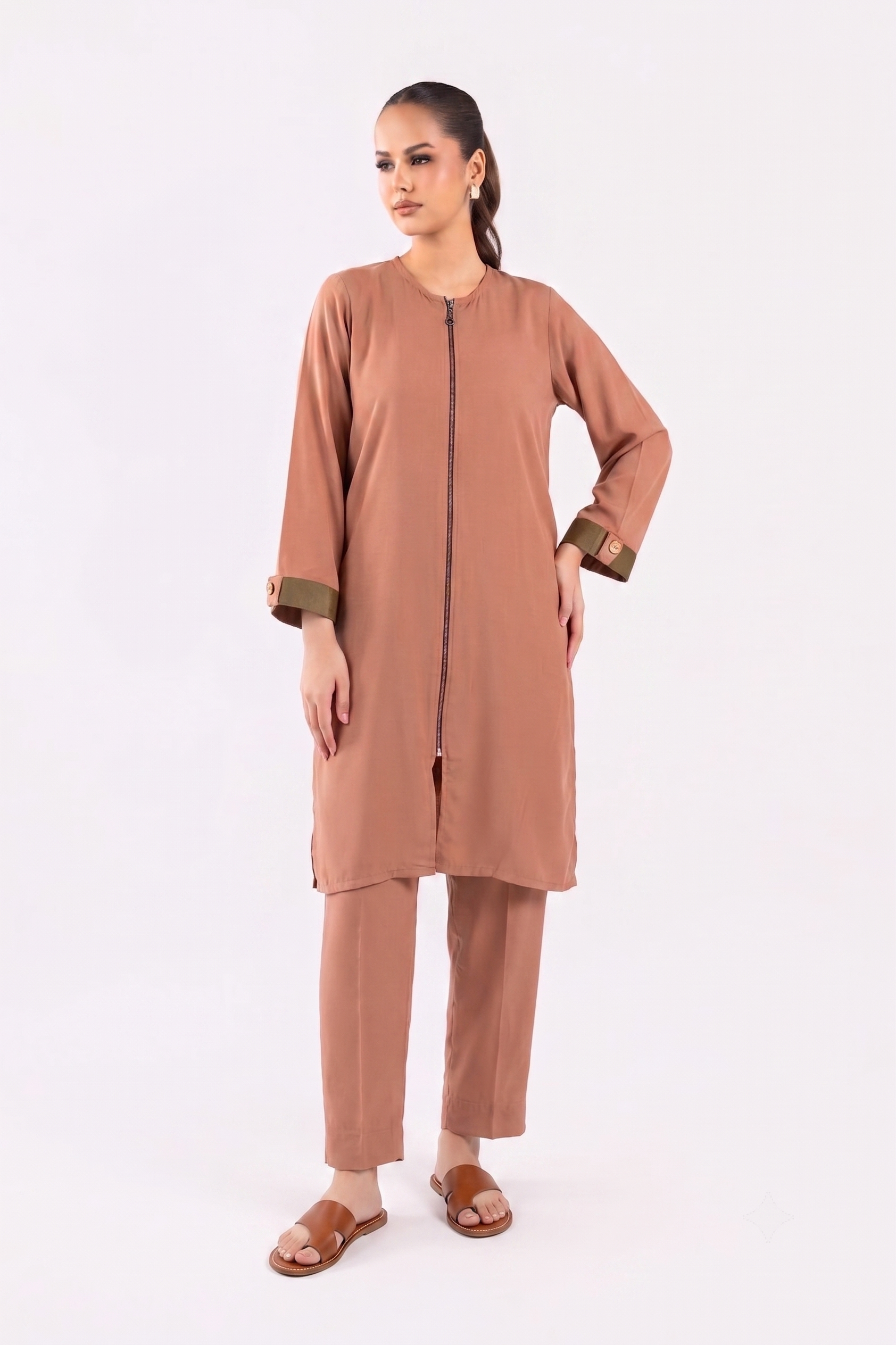 ZIPPER COAT SET