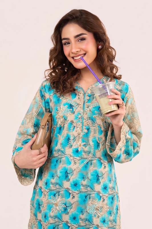 Turquoise Bloom 3PC