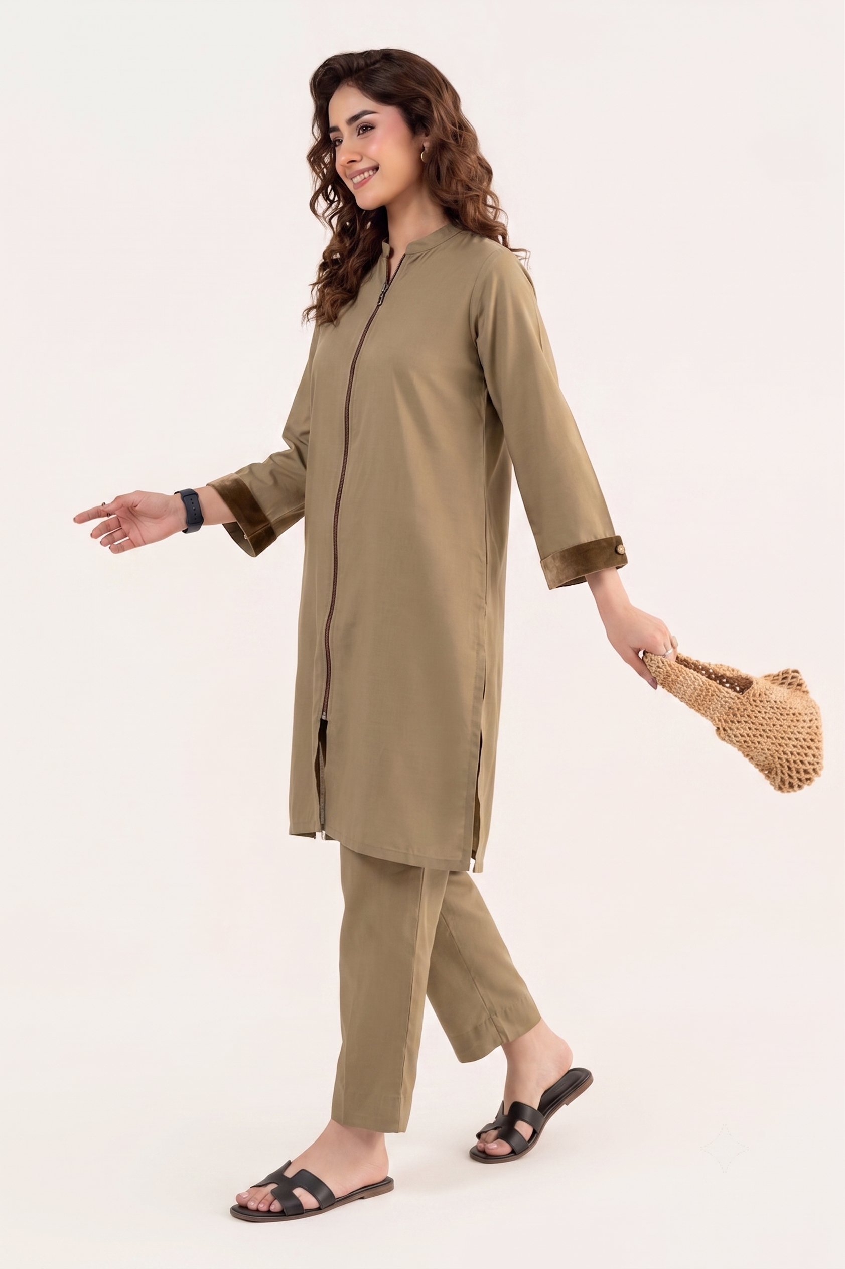 ZIPPER COAT SET