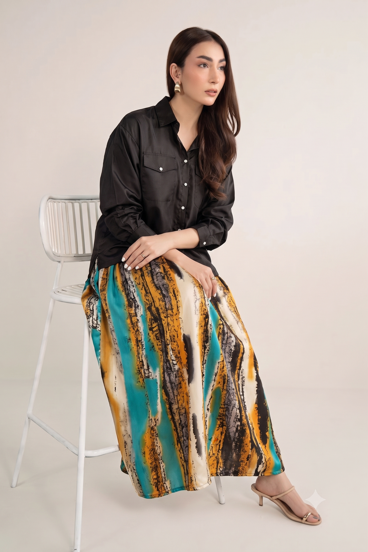 Contrast Maxi with Smog Jacket
