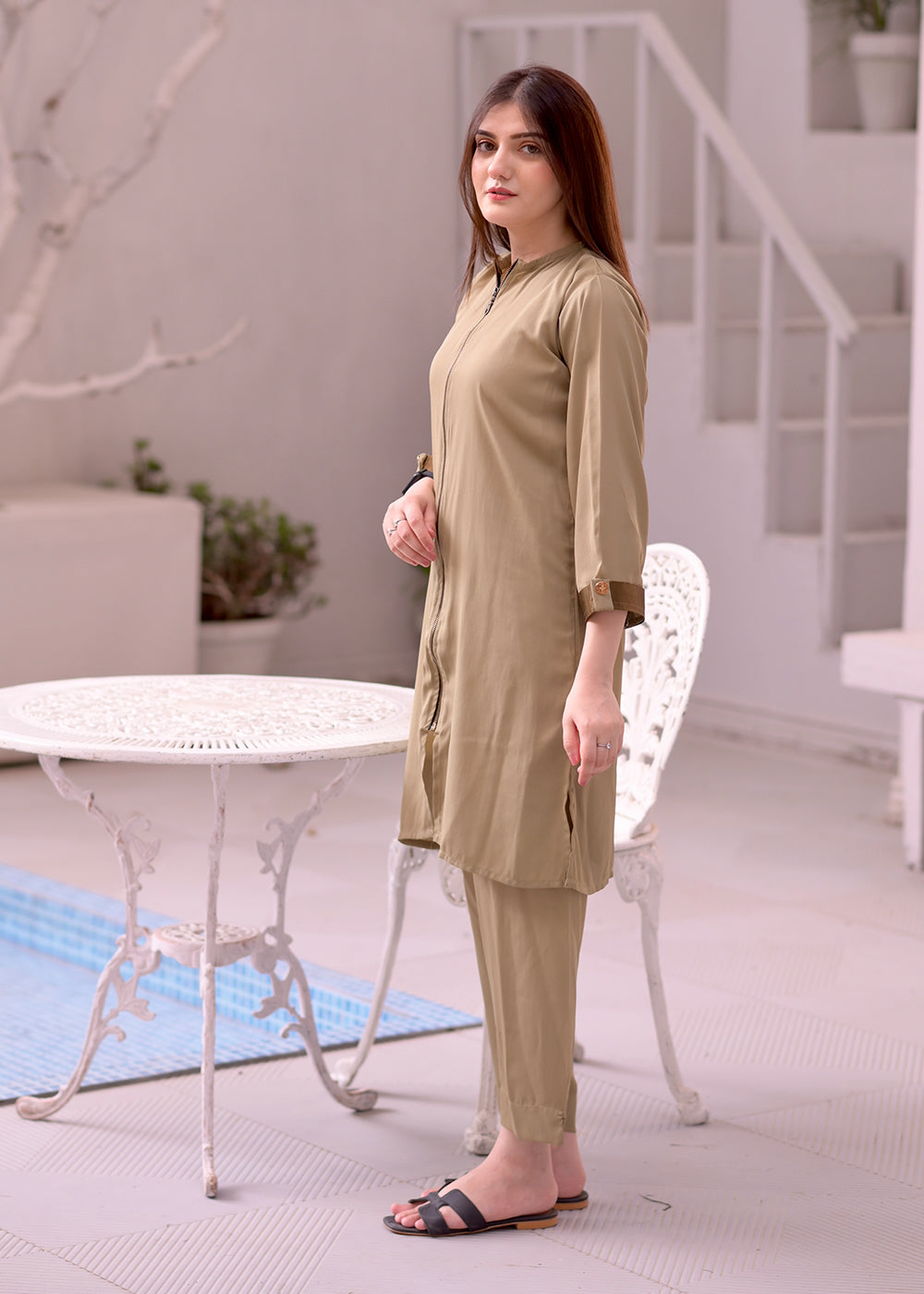ZIPPER COAT SET