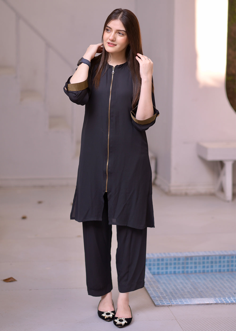 ZIPPER COAT SET