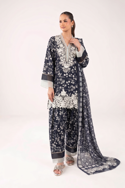 Midnight Ivory Farshi 3PC