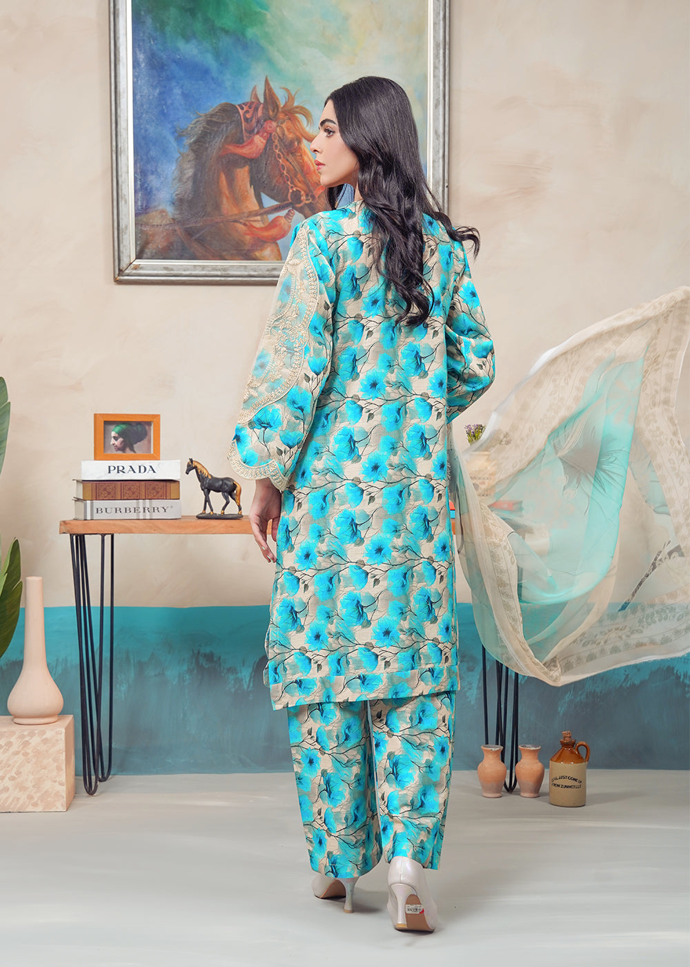 Turquoise Bloom 3PC