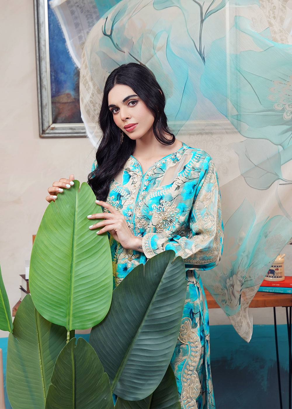 Turquoise Bloom 3PC