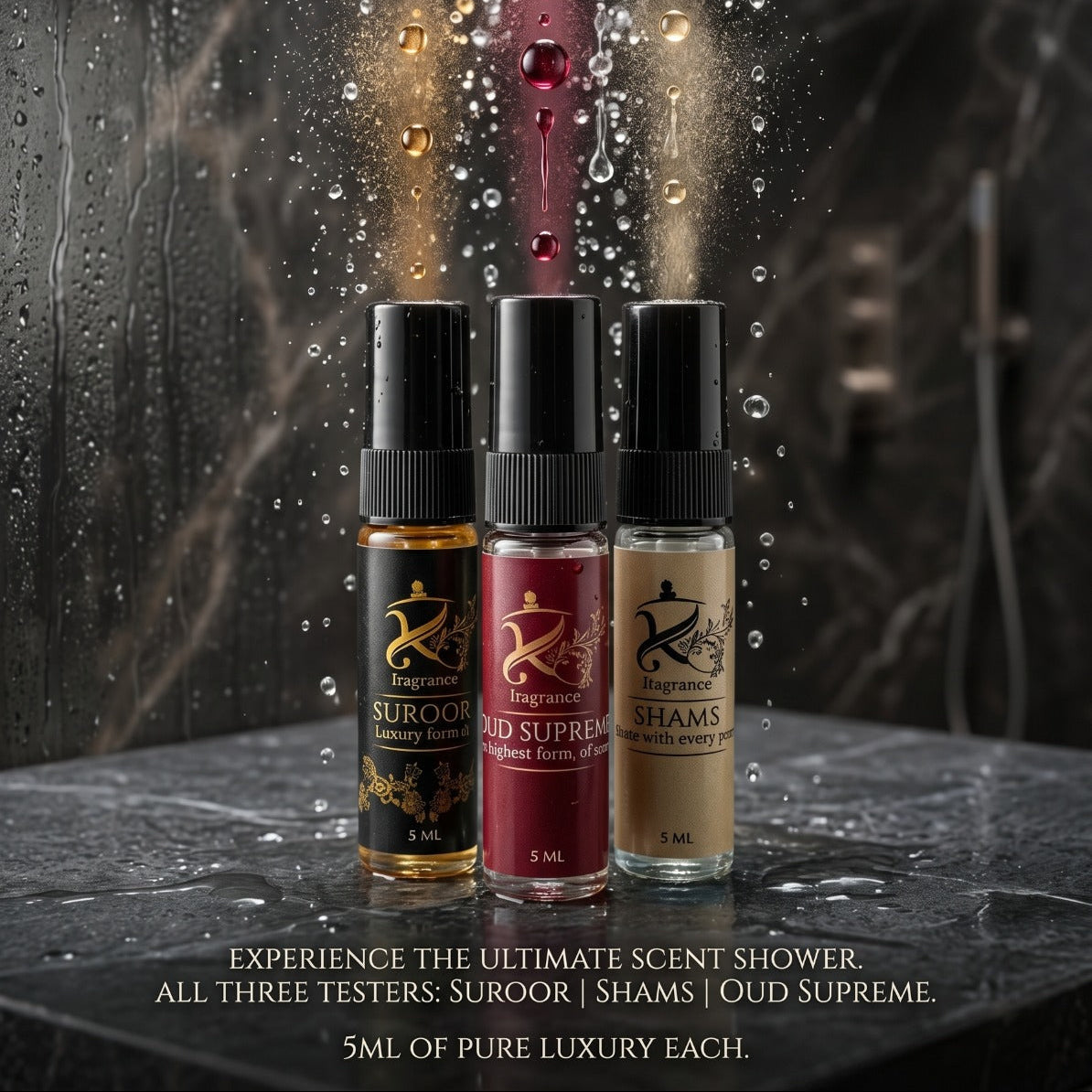 GK Fragrance – Oud Collection Tester  (5mL Each)