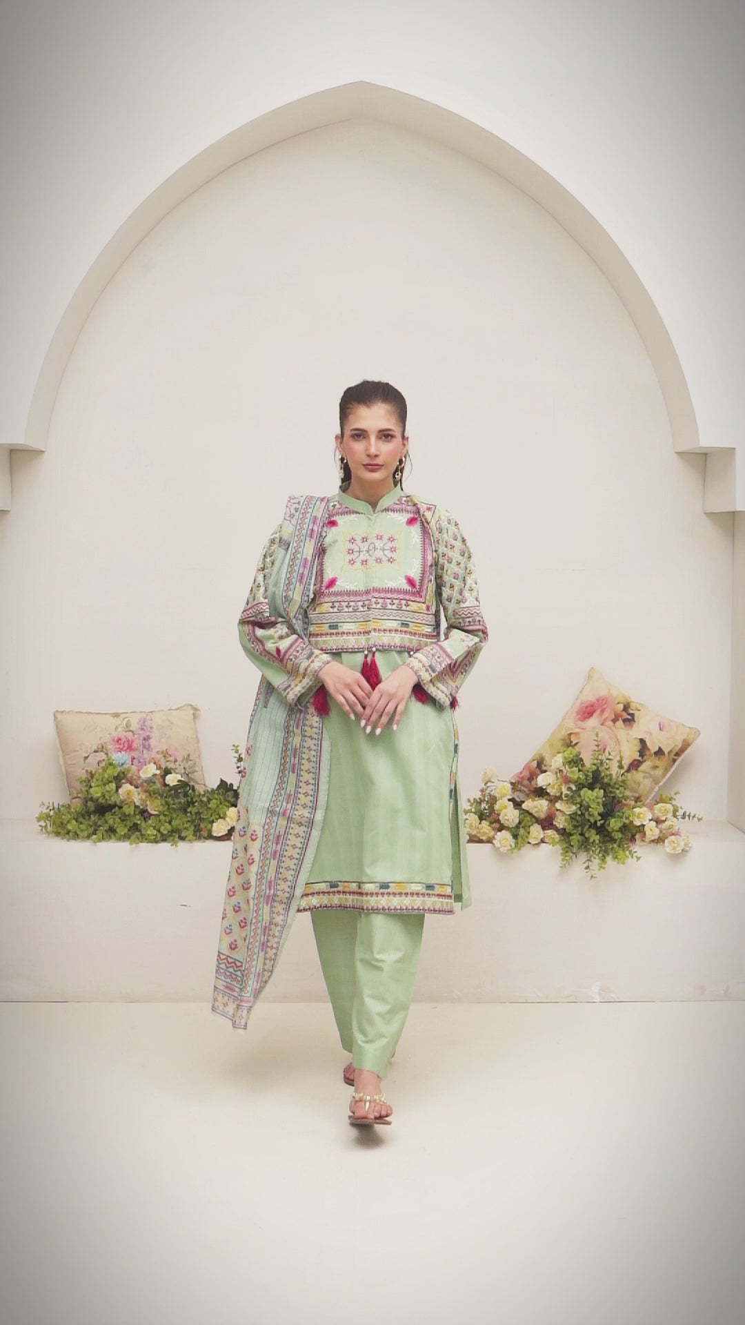 Embroidered Lawn Suit with Jacket 3PC