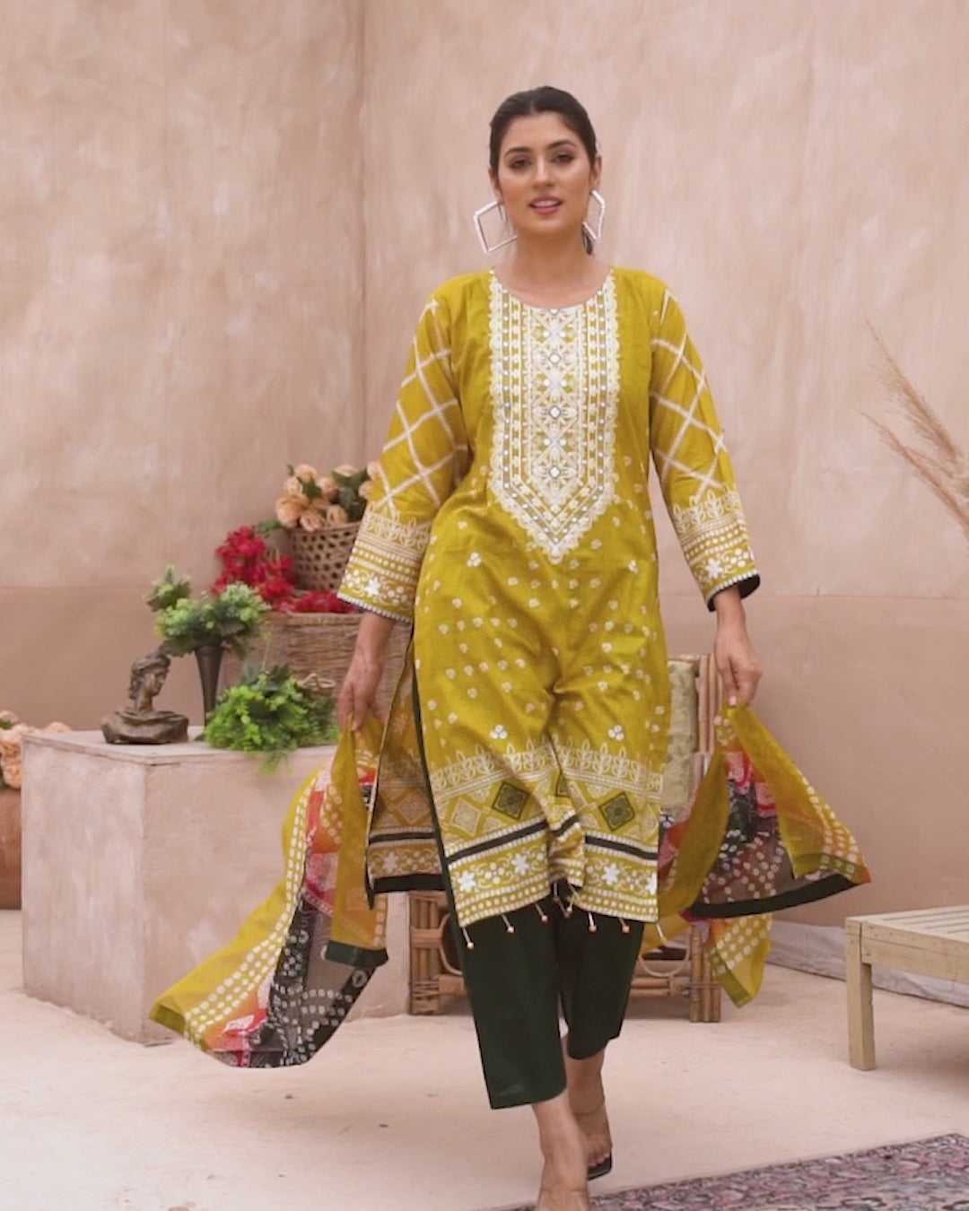 3PC Unstitched EMB Printed Lawn