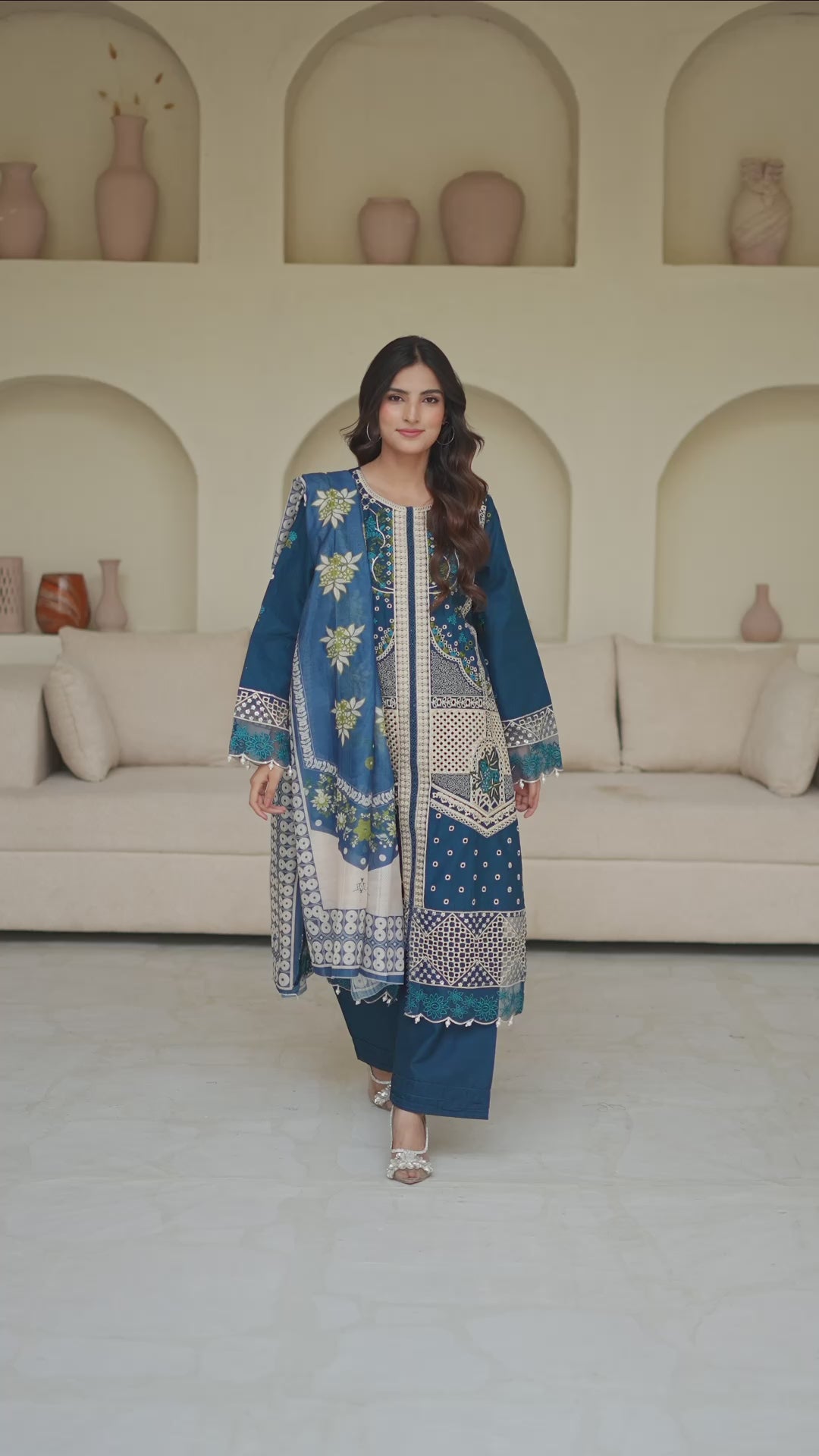 Blue Breeze Embroidered 3pc