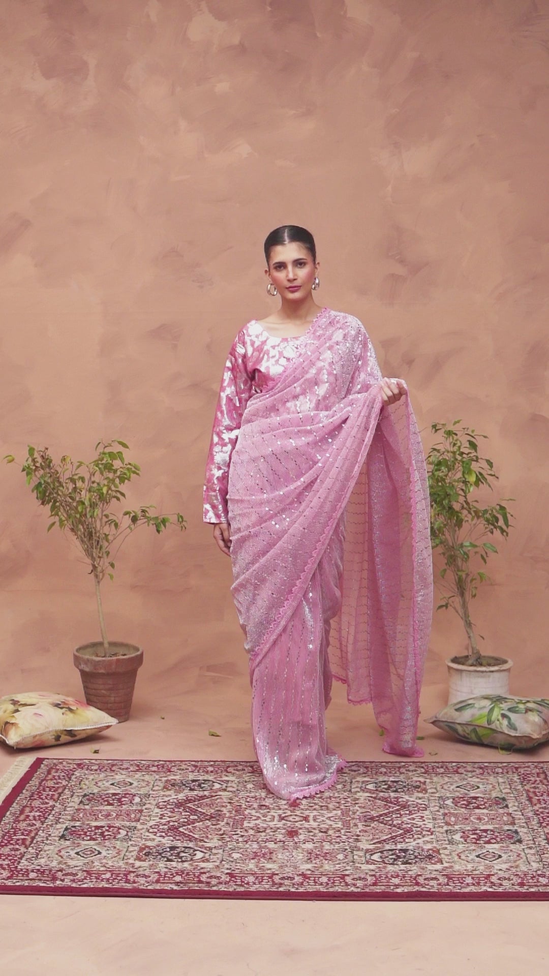 Rosy Radiance Saree