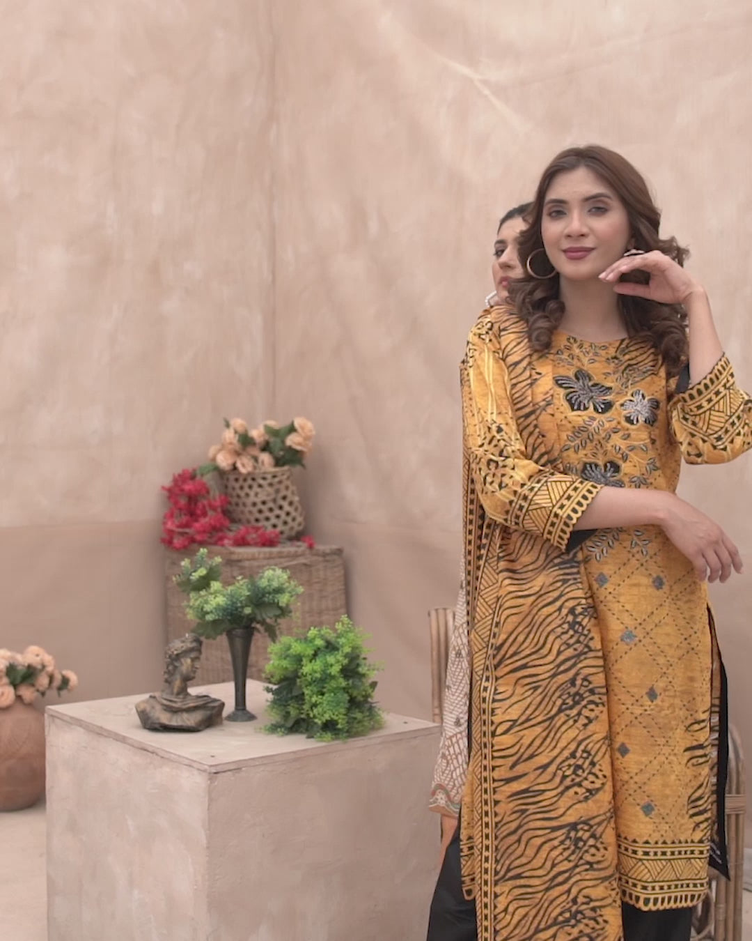 3PC Unstitched EMB Printed Lawn