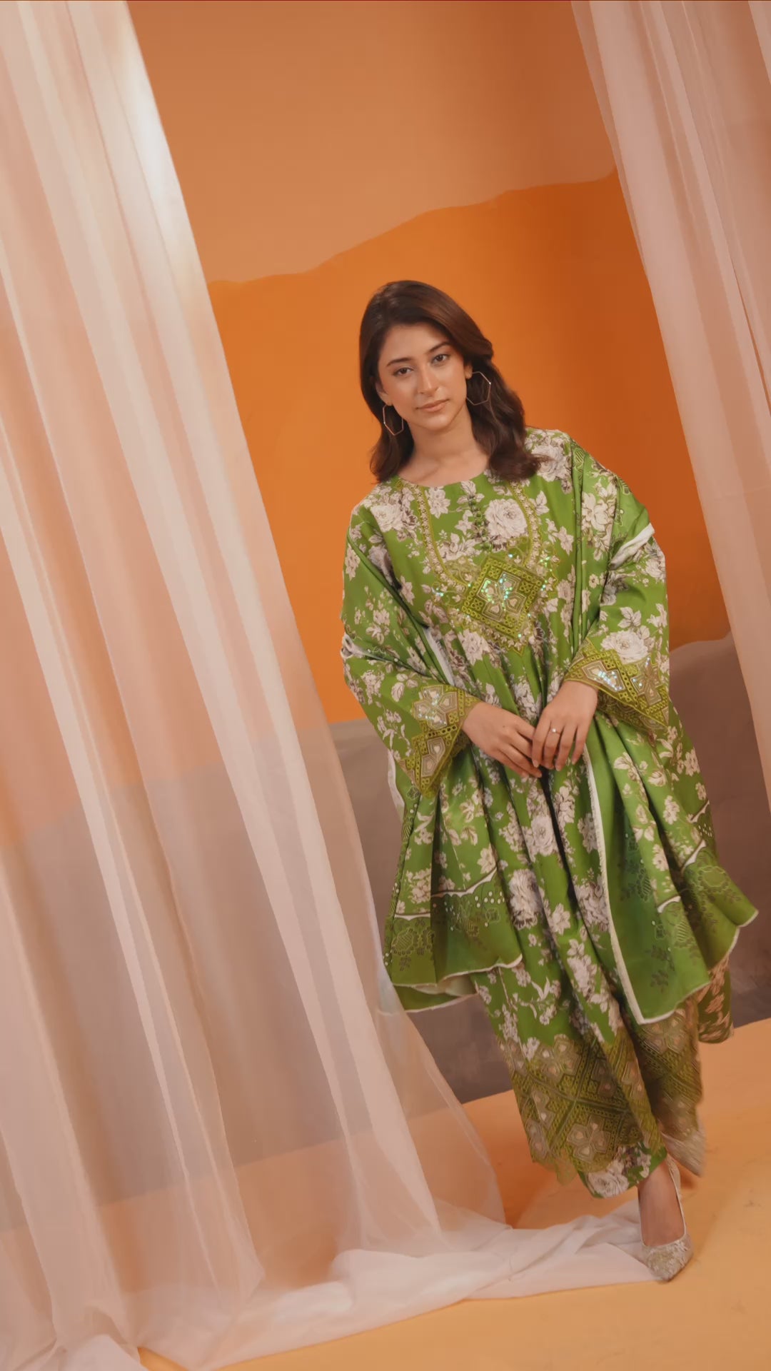 Olive Bloom Maxi Set