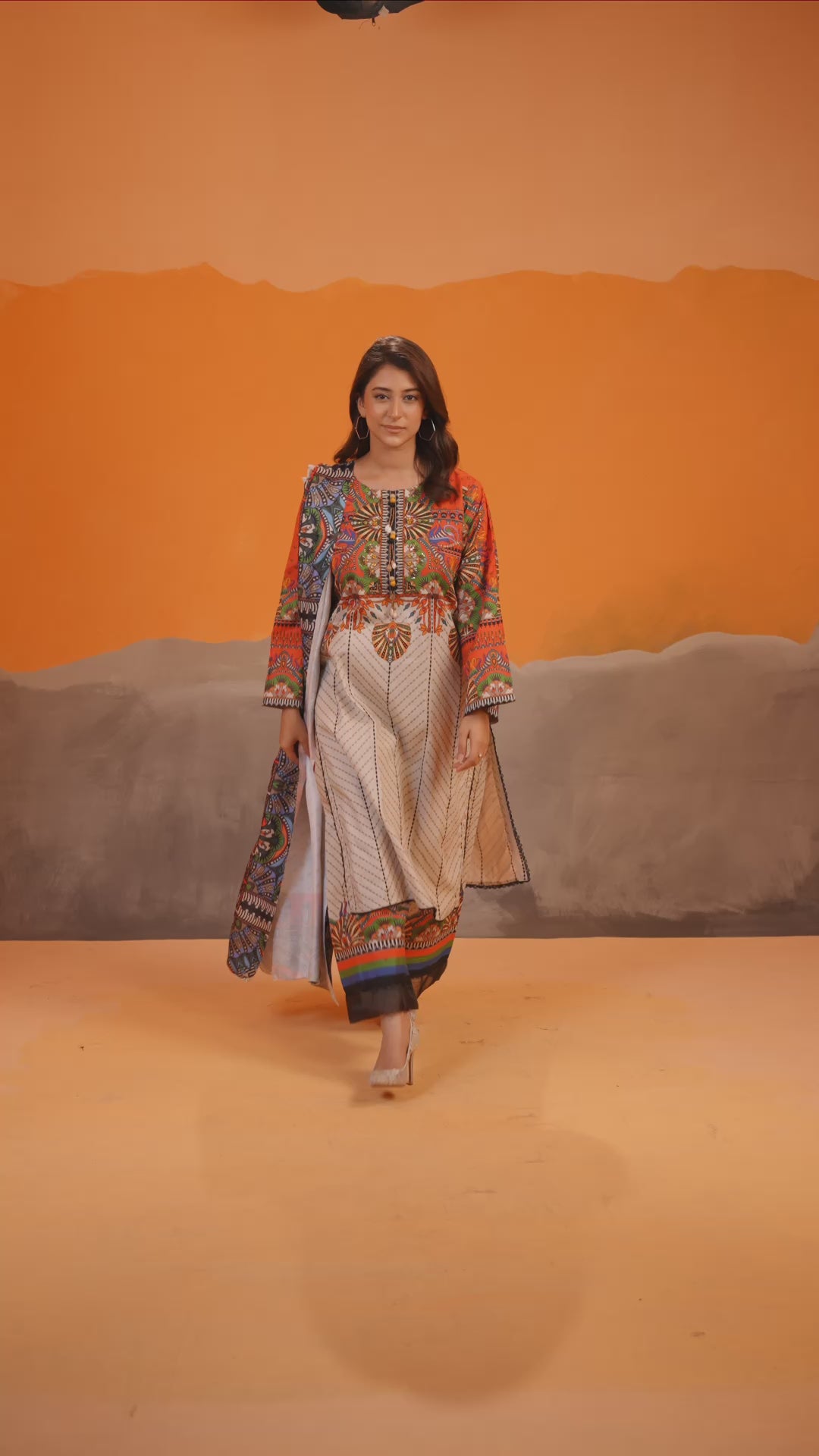 Ethnic Printed Khaddar Set