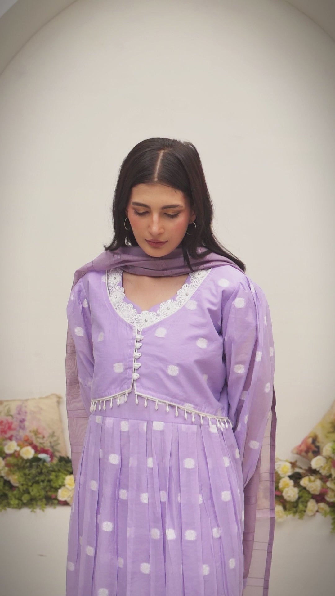 Lilac Charm Frock set 3PC