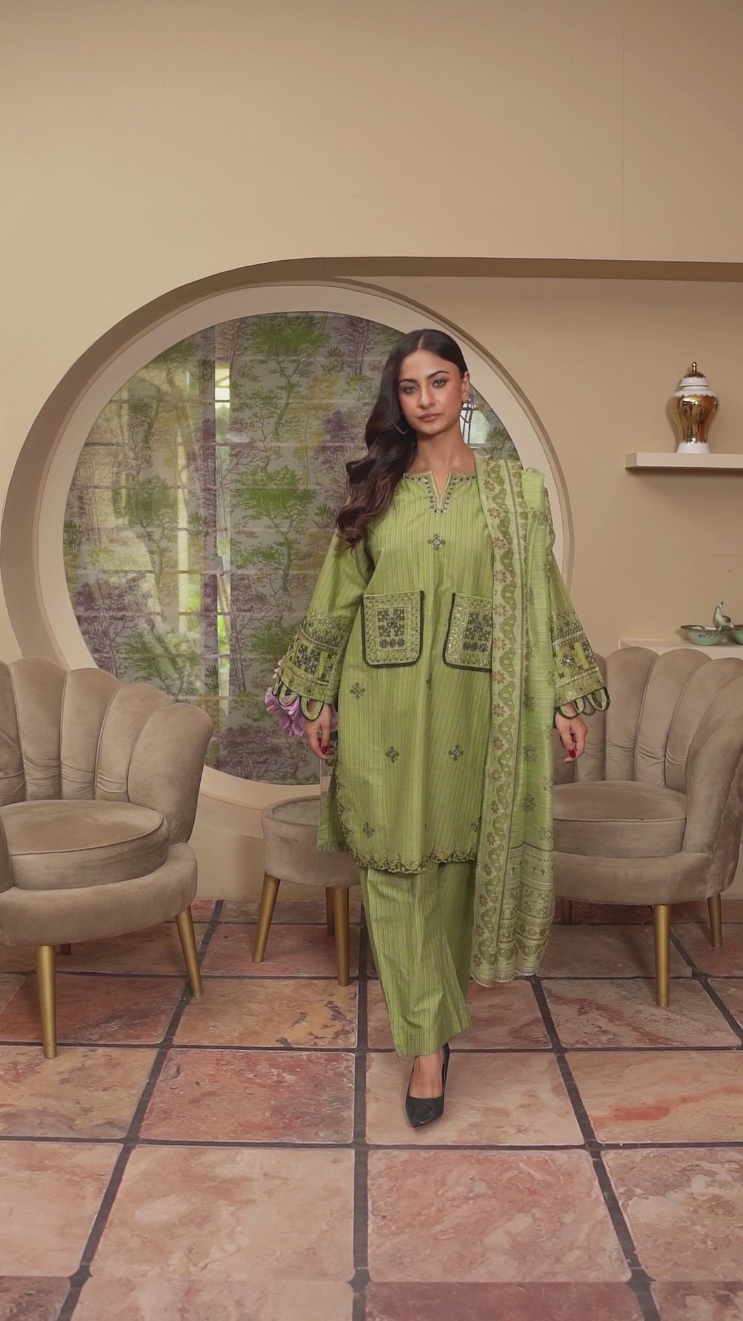 Olive Charm Pocket set