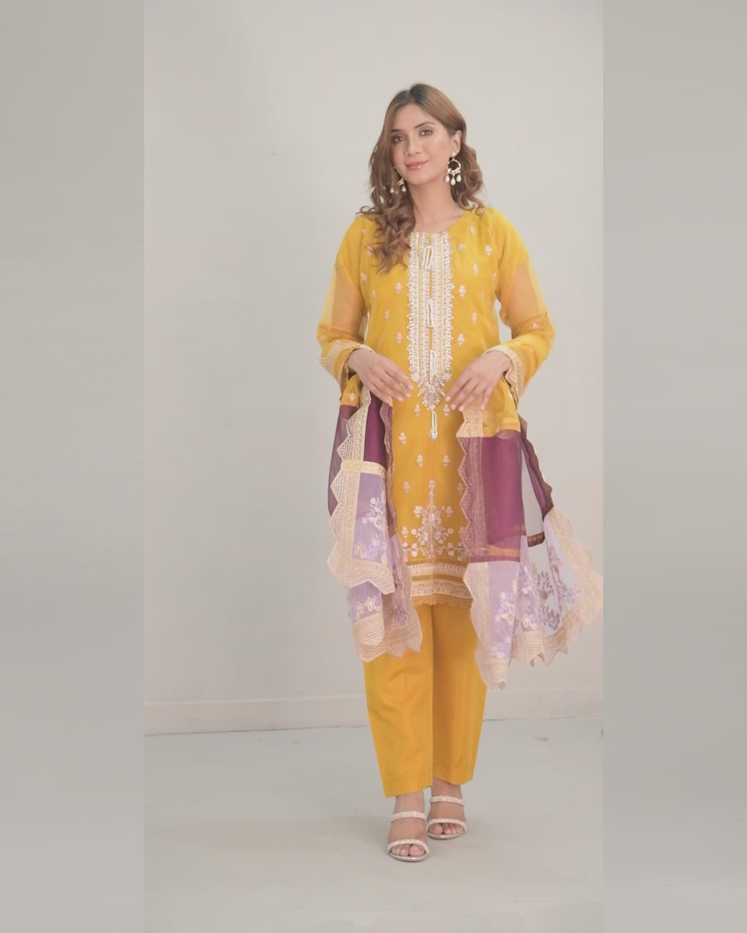 3PC Organza Dress