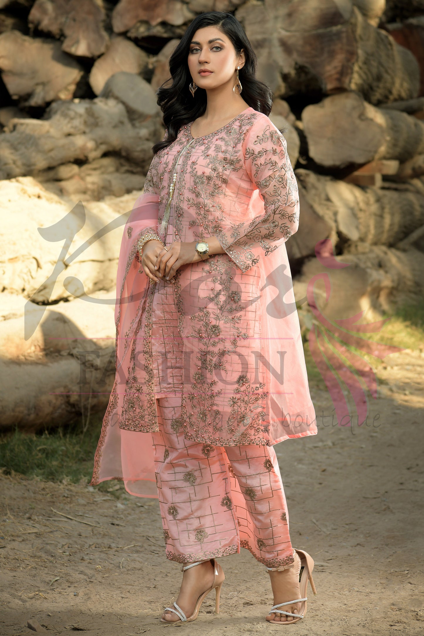 3PC Embroidered Dress
