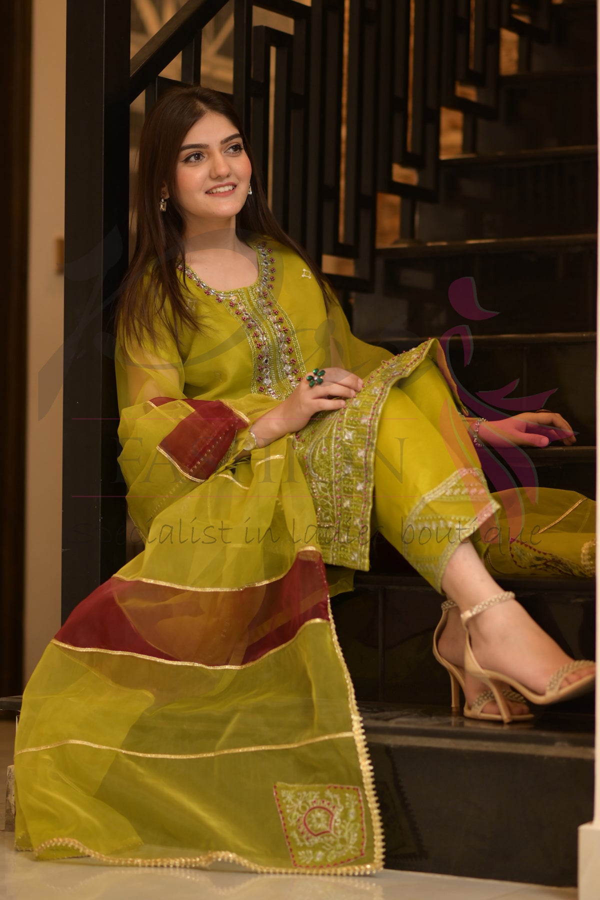 3PC Embroidered Dress