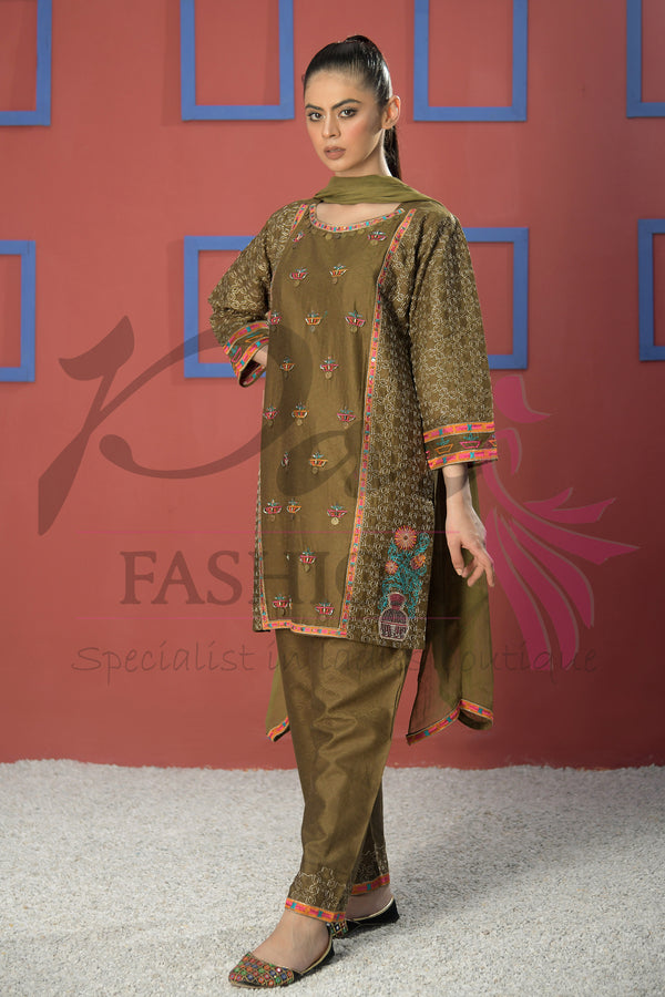 3pc Embroidered suit