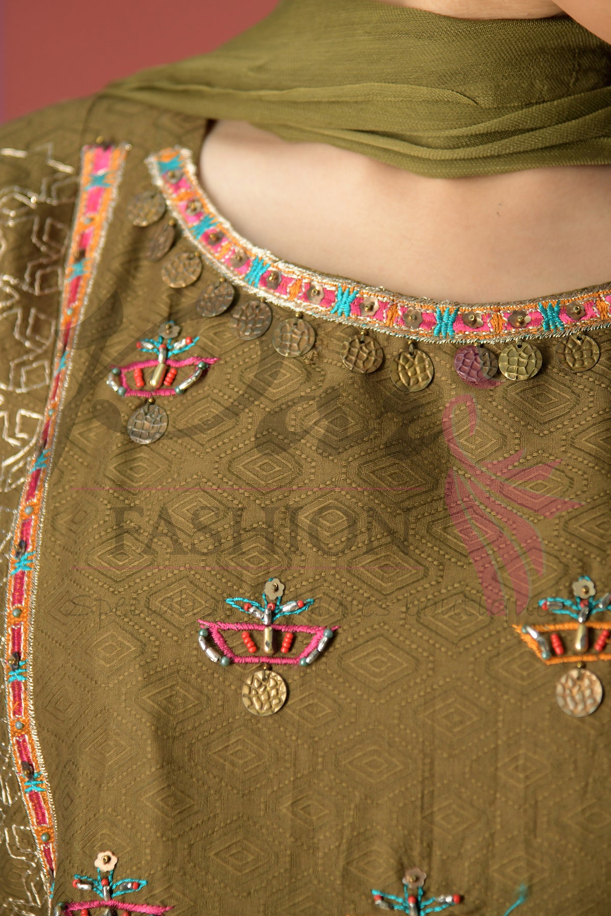 3pc Embroidered suit